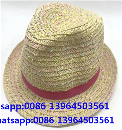 Litríkur strápappír fedora sólhattur