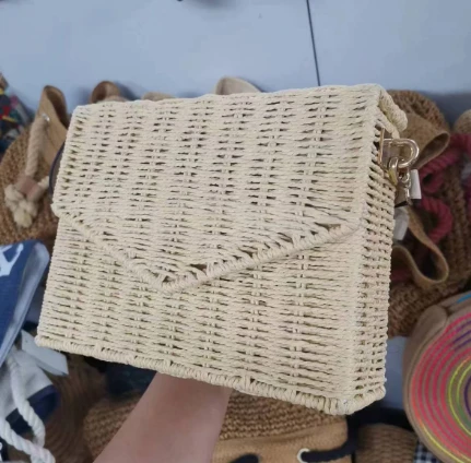 Natural Rattan Lady strandtaska