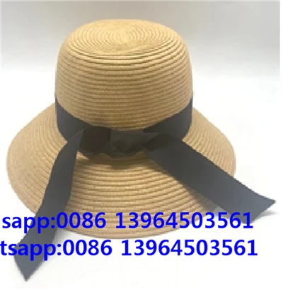 Stráhattur með boga decor Sunshade kvenhúfu