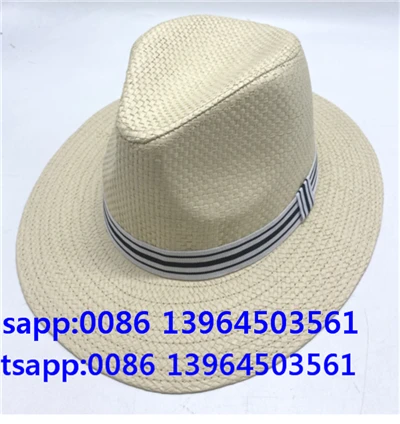 Panama Hat Men Straw Hat Solid Litur