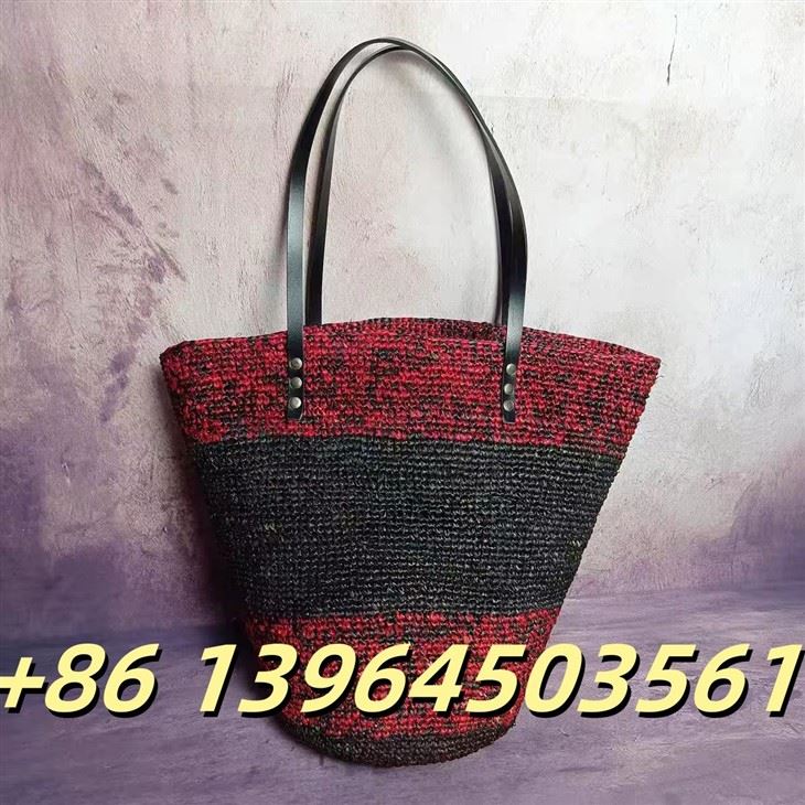 Raffia öxlströnd sumarpoki