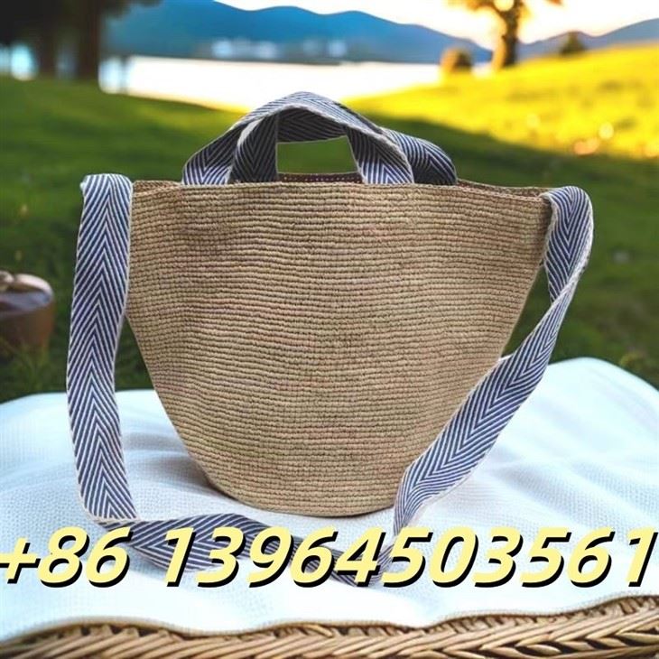 Raffia Woman poki með bómullaról