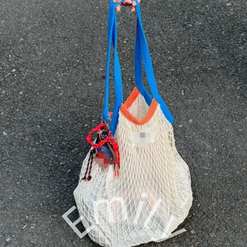 Bómullarpokar möskva innkaupapoka