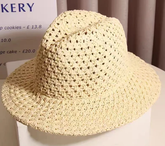 Flower Hollow Handsmíðaður Staw Women Hat
