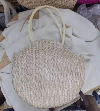 PP Flétta Round Straw Holiday Women Poki