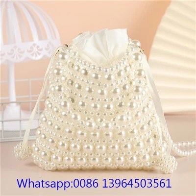 Faux Pearl handtaska fyrir konur