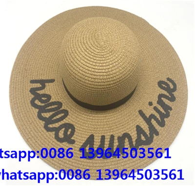 Útsaumur Big Brim Holiday Women Hat