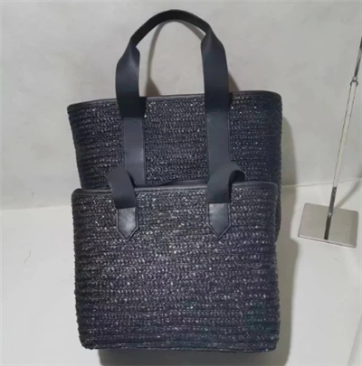 Black Wheat Woven Women Poki Eitt sett