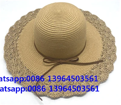 Kvenna pappír heklaður Lady Beach Hat