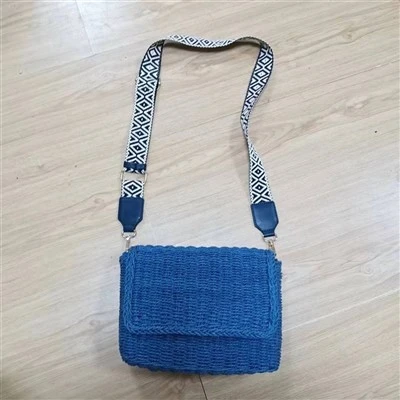 Blá Crossbody strápoki með límbandi