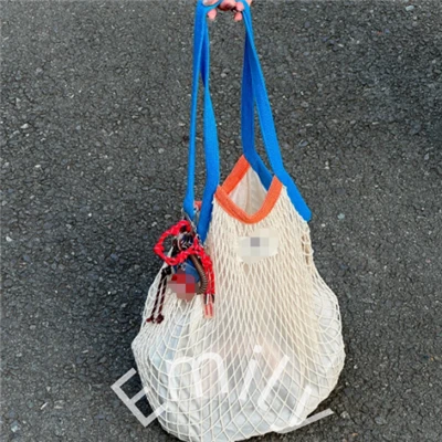Bómullarpokar möskva innkaupapoka