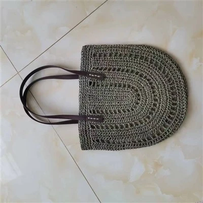 Tíska stór handofinn tote bag