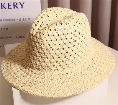 Flower Hollow Handsmíðaður Staw Women Hat